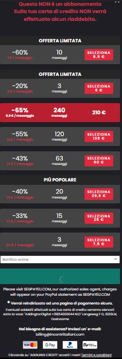 Costi e Metodi di Pagamento